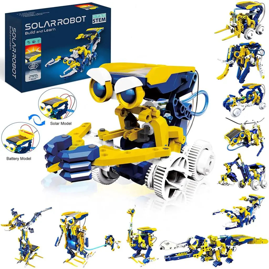 Solar Genius: 11-in-1 STEM Discovery Robot Kit - The Ultimate DIY Learning Adventure for Boys & Girls