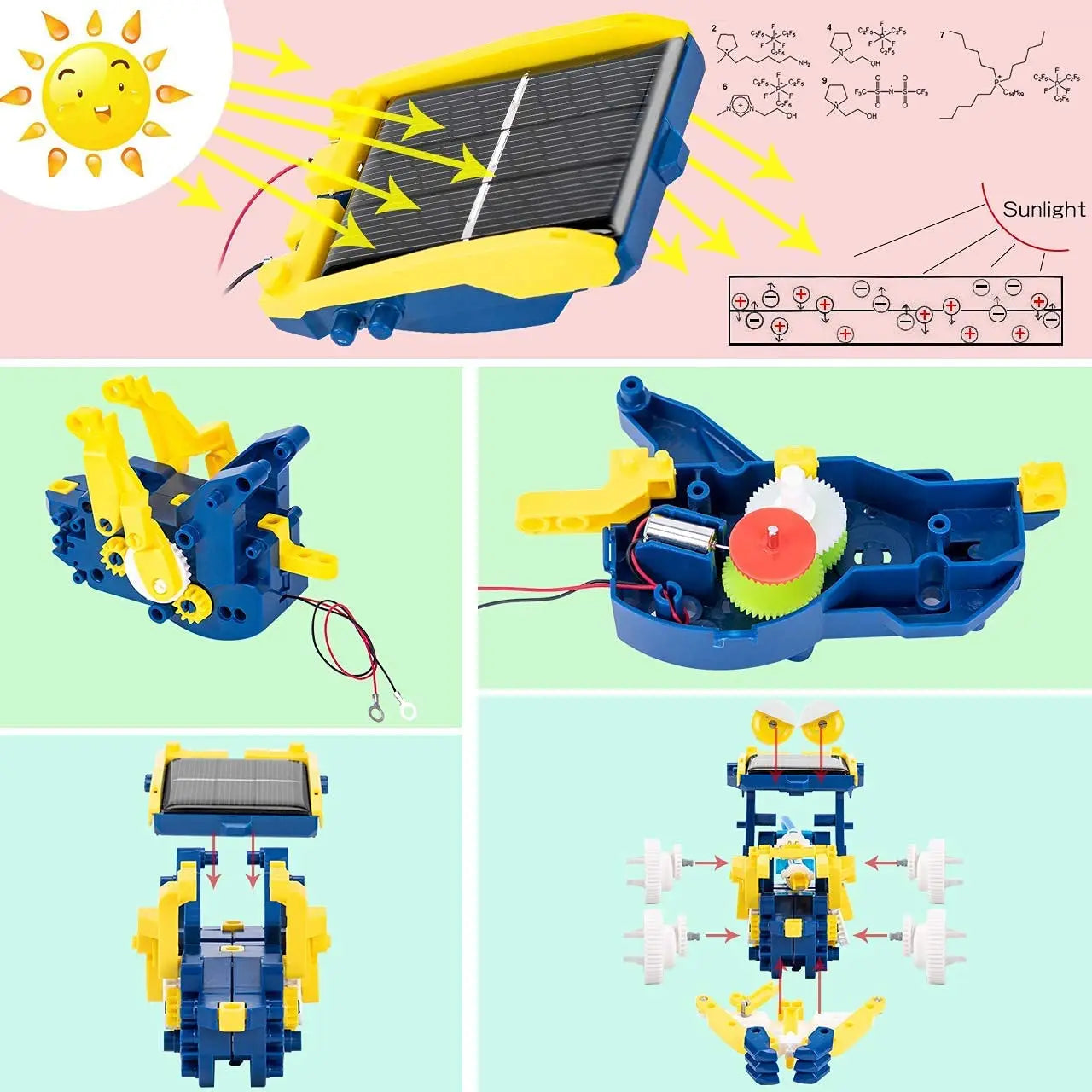 Solar Genius: 11-in-1 STEM Discovery Robot Kit - The Ultimate DIY Learning Adventure for Boys & Girls